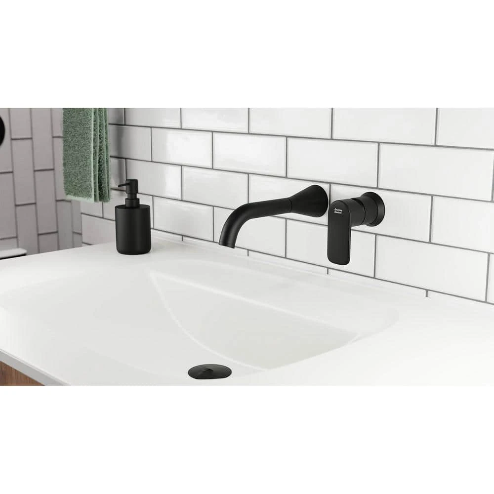 American Standard Aspirations Single Handle Wall Mounted Faucet In Matte Black 6 American Standard Aspirations Single Handle Wall Mounted Faucet In Matte Black - Image 6