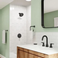 American Standard Aspirations 8 In. Widespread 2-Handle Pull Out Bathroom Faucet With Drain Matte Black -The Home Depot matte black american standard widespread bathroom faucets 7061821 243 77 1000