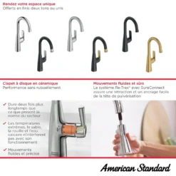 American Standard Aspirations Single Handle Pull-Down Bar Faucet In Matte Black / Brushed Cool Sunrise 10 American Standard Aspirations Single Handle Pull-Down Bar Faucet In Matte Black / Brushed Cool Sunrise -The Home Depot matte black brushed cool sunrise american standard bar faucets 1048274240 4f 1000