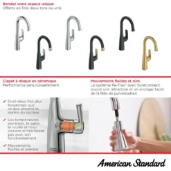 American Standard Aspirations Single Handle Pull-Down Bar Faucet In Matte Black / Stainless Steel 8 American Standard Aspirations Single Handle Pull-Down Bar Faucet In Matte Black / Stainless Steel -The Home Depot matte black stainless steel american standard bar faucets 1048274230 4f 1000