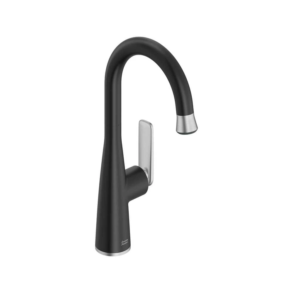 American Standard Aspirations Single Handle Pull-Down Bar Faucet In Matte Black / Stainless Steel 1 American Standard Aspirations Single Handle Pull-Down Bar Faucet In Matte Black / Stainless Steel