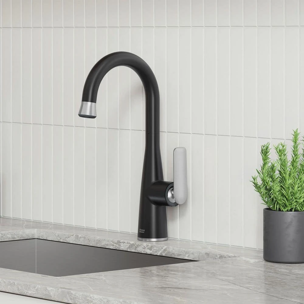 American Standard Aspirations Single Handle Pull-Down Bar Faucet In Matte Black / Stainless Steel 2 American Standard Aspirations Single Handle Pull-Down Bar Faucet In Matte Black / Stainless Steel - Image 2