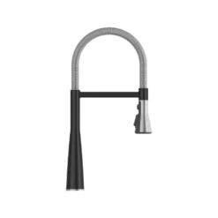 American Standard Aspirations 20 In. Semi-Pro Pull Down Sprayer Kitchen Faucet With 360° Swivel Spout In Matte Black / Stainless Steel -The Home Depot matte black stainless steel american standard pull down kitchen faucets 1048824230 fa 1000
