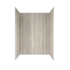 American Standard Passage 32 In. X 60 In. X 72 In. 4-Piece Glue-Up Alcove Shower Wall In Pewter Travertine -The Home Depot pewter travertine american standard alcove shower walls surrounds p2971swt 370 44 1000
