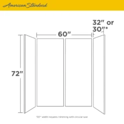 American Standard Passage 60 In. X 72 In. 3-Piece Glue-Up Alcove Shower Wall, Door And Base Kit With Left Drain In Pewter Travertine -The Home Depot pewter travertine american standard shower stalls kits p2712lho 370 44 1000