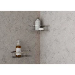 American Standard Passage 60 In. X 72 In. 2-Piece Glue-Up Alcove Shower Wall With Corner Shelf In Platinum Marble -The Home Depot platinum marble american standard alcove shower walls surrounds p2693 374 44 1000