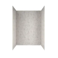 American Standard Passage 60 In. X 72 In. Left Drain 4-Piece Glue-Up Alcove Shower Wall, Shelf, Door And Base Kit In Platinum Marble -The Home Depot platinum marble american standard shower stalls kits p2739lho 374 1d 1000