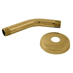 American Standard Shower Arm And Escutcheon, Polished Brass
