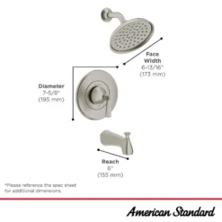 American Standard Rumson Single-Handle 1-Spray Tub And Shower Faucet With 1.8 GPM In Polished Chrome Valve Included 9 American Standard Rumson Single-Handle 1-Spray Tub And Shower Faucet With 1.8 GPM In Polished Chrome Valve Included -The Home Depot polished chrome american standard bathtub shower faucet combos 7417502 002 40 1000