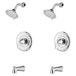 American Standard Chatfield Single-Handle 3-Spray Tub And Shower Faucet With 1.8 GPM (Set Of 2) In Polished Chrome (Valve Included)