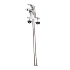 American Standard Colony Pro 4 In. Centerset Single-Handle Low-Arc Bathroom Faucet With Pop-Up Drain In Polished Chrome -The Home Depot polished chrome american standard centerset bathroom faucets 7075000 002 77 1000