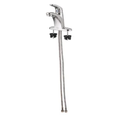 American Standard Colony Pro 4 In. Centerset Single-Handle Low-Arc Bathroom Faucet With 50/50 Pop-Up Assembly In Polished Chrome -The Home Depot polished chrome american standard centerset bathroom faucets 7075002 002 40 1000