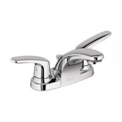 American Standard Colony Pro 4 In. Centerset 2-Handle Low-Arc Bathroom Faucet With 50/50 Pop-Up Assembly In Polished Chrome