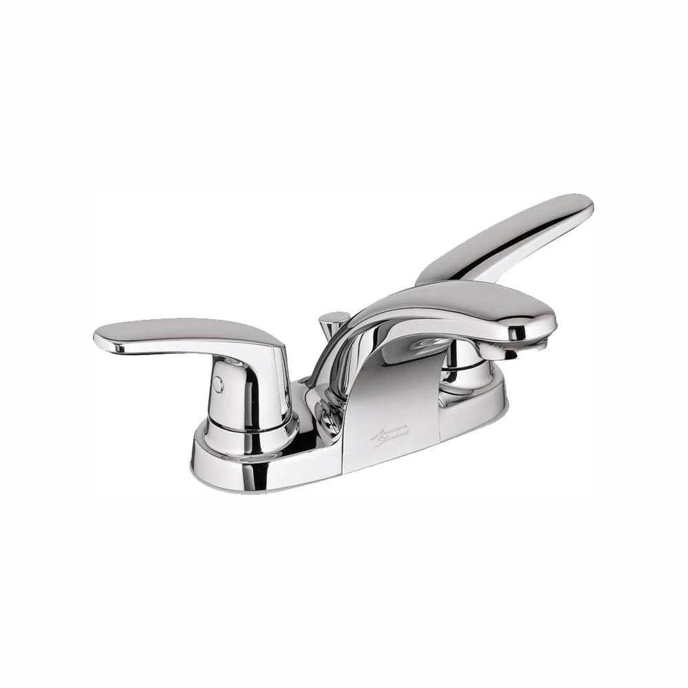 American Standard Colony Pro 4 In. Centerset 2-Handle Low-Arc Bathroom Faucet In Polished Chrome 1 American Standard Colony Pro 4 In. Centerset 2-Handle Low-Arc Bathroom Faucet In Polished Chrome