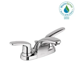 American Standard Colony Pro 4 In. Centerset 2-Handle Low-Arc Bathroom Faucet In Polished Chrome 8 American Standard Colony Pro 4 In. Centerset 2-Handle Low-Arc Bathroom Faucet In Polished Chrome -The Home Depot polished chrome american standard centerset bathroom faucets 7075205 002 a0 1000