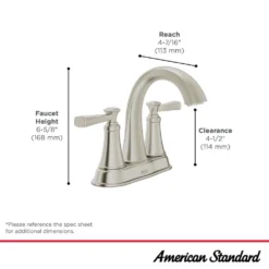 American Standard Rumson 4 In. Centerset 2-Handle Bathroom Faucet In Polished Chrome -The Home Depot polished chrome american standard centerset bathroom faucets 7417201 002 40 1000