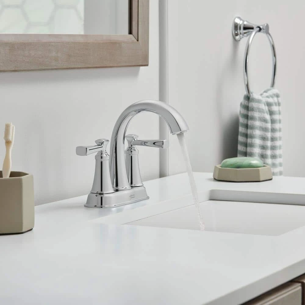 American Standard Rumson 4 In. Centerset Double Handle Bathroom Faucet In Polished Chrome (2-pack) 9 American Standard Rumson 4 In. Centerset Double Handle Bathroom Faucet In Polished Chrome (2-pack) - Image 9