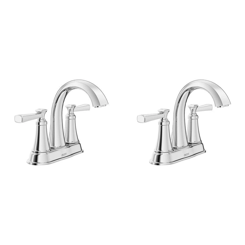 American Standard Rumson 4 In. Centerset Double Handle Bathroom Faucet In Polished Chrome (2-pack) 1 American Standard Rumson 4 In. Centerset Double Handle Bathroom Faucet In Polished Chrome (2-pack)