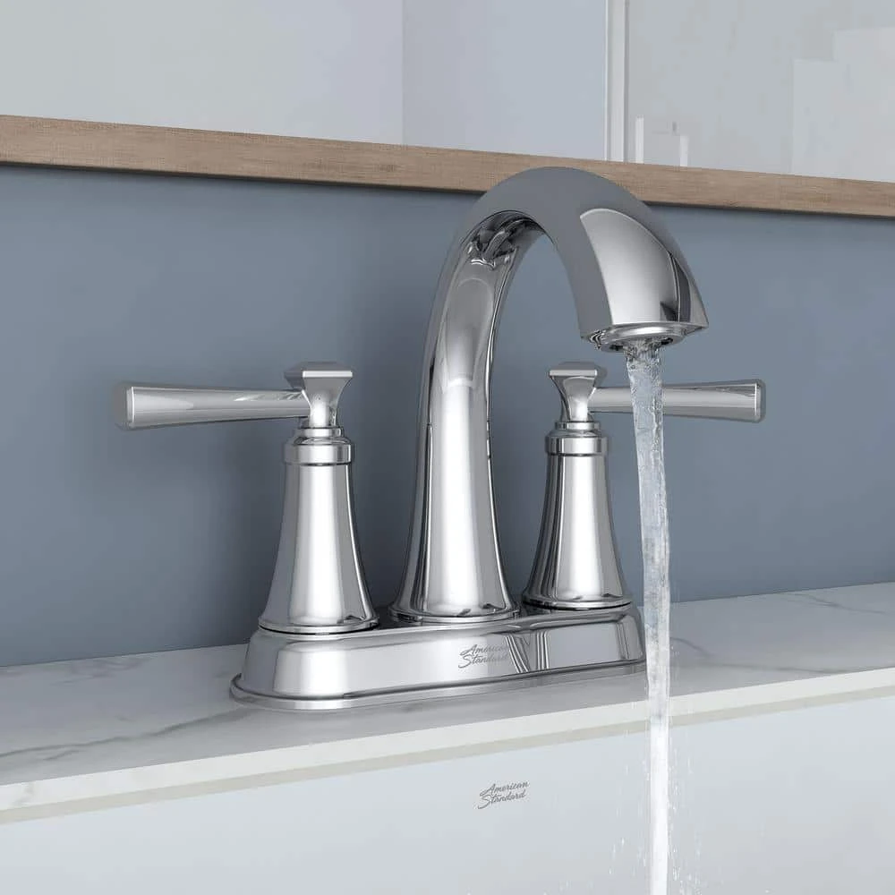 American Standard Rumson 4 In. Centerset Double Handle Bathroom Faucet In Polished Chrome (2-pack) 2 American Standard Rumson 4 In. Centerset Double Handle Bathroom Faucet In Polished Chrome (2-pack) - Image 2