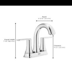 American Standard Corsham 4 In. Centerset 2-Handle Bathroom Faucet In Polished Chrome -The Home Depot polished chrome american standard centerset bathroom faucets 7428201 002 a0 1000