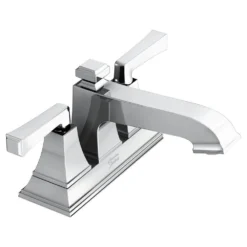 American Standard Town Square S 4 In. Centerset 2-Handle Bathroom Faucet With Drain Assembly And WaterSense 1.2 GPM In Chrome