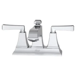 American Standard Town Square S 4 In. Centerset 2-Handle Bathroom Faucet With Drain Assembly And WaterSense 1.2 GPM In Chrome -The Home Depot polished chrome american standard centerset bathroom faucets 7455207 002 c3 1000