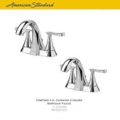 American Standard Chatfield 4 In. Centerset 2-Handle Bathroom Faucet In Polished Chrome (Set Of 2) -The Home Depot polished chrome american standard centerset bathroom faucets chat4csch bndle 40 1000