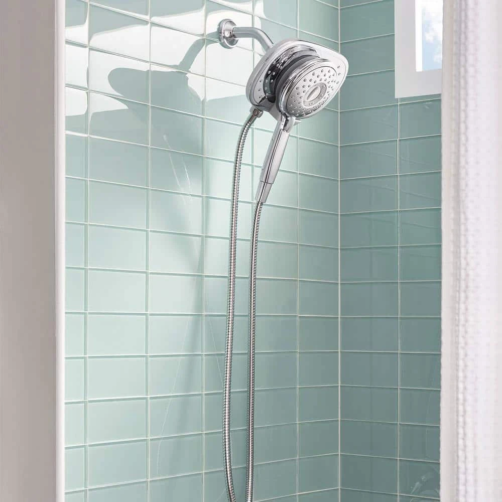 American Standard Spectra+ 4-spray 9.5 In. Dual Shower Head And Handheld Shower Head In Polished Chrome 2 American Standard Spectra+ 4-spray 9.5 In. Dual Shower Head And Handheld Shower Head In Polished Chrome - Image 2