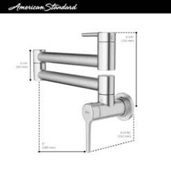 American Standard Studio S Wall Mount Pot Filler With Swing Arm In Polished Chrome -The Home Depot polished chrome american standard pot fillers 4803900 002 a0 1000