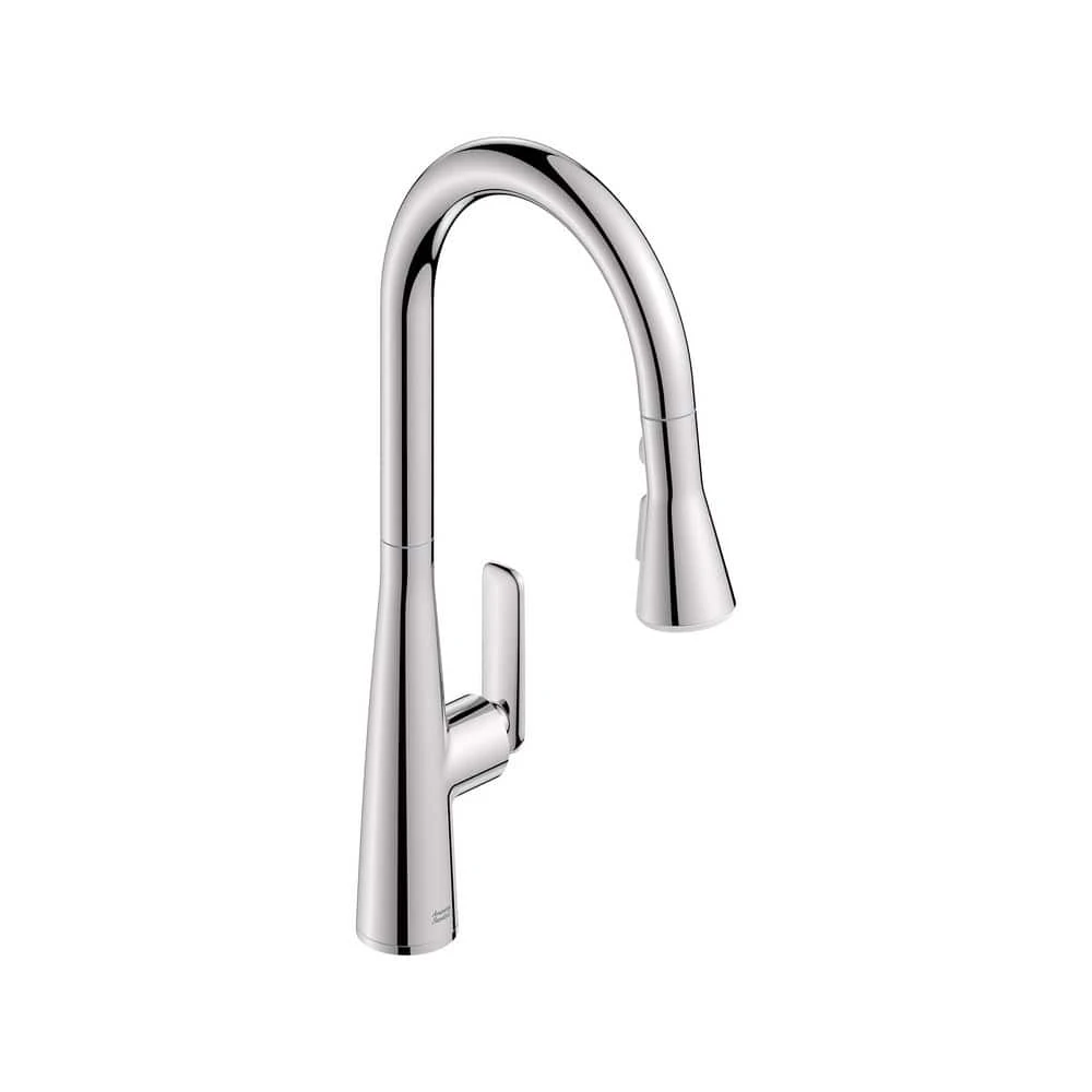 American Standard Aspirations 18 In. Single Handle Pull Down Triple Sprayer Kitchen Faucet With 360° Swivel Spout In Chrome 1 American Standard Aspirations 18 In. Single Handle Pull Down Triple Sprayer Kitchen Faucet With 360° Swivel Spout In Chrome