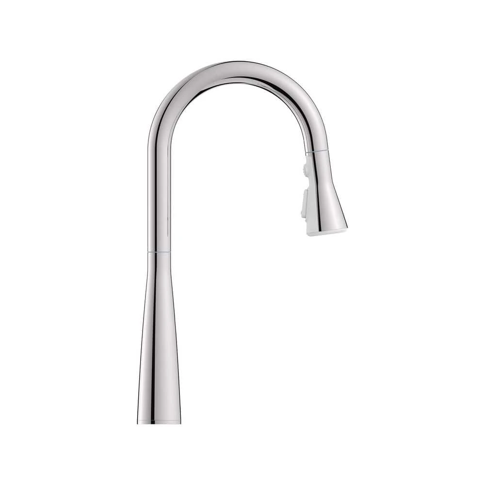 American Standard Aspirations 18 In. Single Handle Pull Down Triple Sprayer Kitchen Faucet With 360° Swivel Spout In Chrome 4 American Standard Aspirations 18 In. Single Handle Pull Down Triple Sprayer Kitchen Faucet With 360° Swivel Spout In Chrome - Image 4