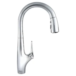 American Standard Avery Selectronic Single-Handle Pull-Down Sprayer Kitchen Faucet In Chrome -The Home Depot polished chrome american standard pull down kitchen faucets 4901380 002 fa 1000
