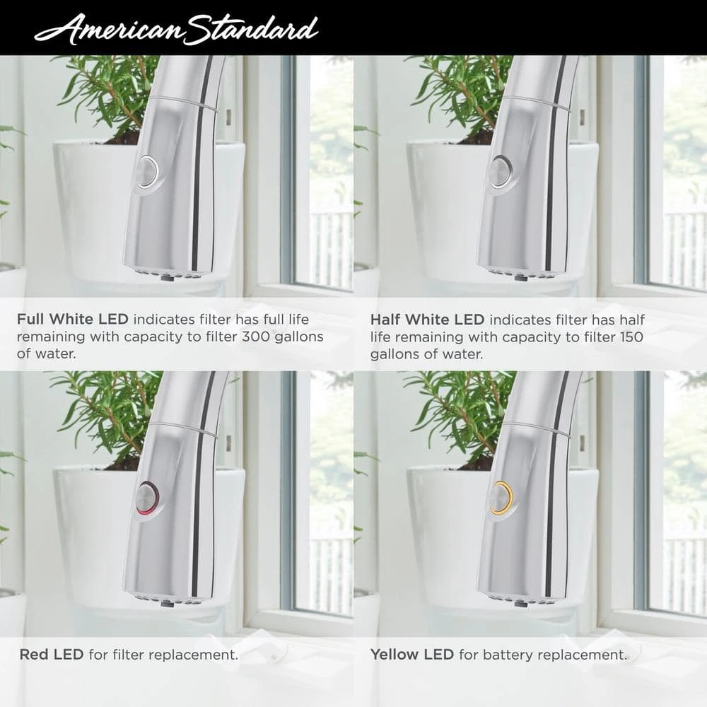 American Standard Saybrook Filtered Single-Handle Pull Down Sprayer Kitchen Faucet In Polished Chrome 5 American Standard Saybrook Filtered Single-Handle Pull Down Sprayer Kitchen Faucet In Polished Chrome - Image 5