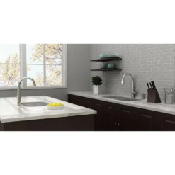 American Standard Edgewater Single-Handle Pull-Down Sprayer Kitchen Faucet With SelctFlo In Polished Chrome -The Home Depot polished chrome american standard pull down kitchen faucets 4932300 002 40 1000