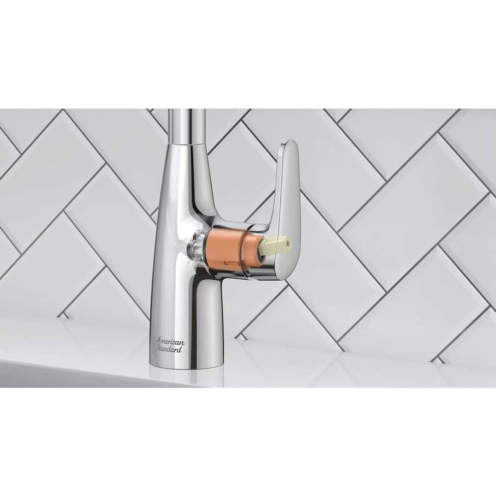American Standard Colony Pro Single Handle Pull Down Sprayer Kitchen Faucet In Polished Chrome 6 American Standard Colony Pro Single Handle Pull Down Sprayer Kitchen Faucet In Polished Chrome - Image 6