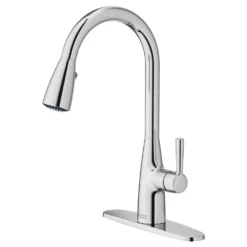 American Standard Fairbury 2S Single-Handle Pull-Down Sprayer Kitchen Faucet In Polished Chrome -The Home Depot polished chrome american standard pull down kitchen faucets 7418300 002 1f 1000