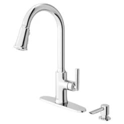 American Standard Raviv Single Handle Pull Down Sprayer Kitchen Faucet With Triple Spray And Lever Handles In Polished Chrome -The Home Depot polished chrome american standard pull down kitchen faucets 7421300 002 66 1000