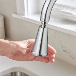 American Standard Palestra Touchless Single Handle Pull Down Sprayer Kitchen Faucet With Dual Spray In Polished Chrome -The Home Depot polished chrome american standard pull down kitchen faucets 7438381 002 76 1000