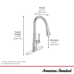 American Standard Palestra Touchless Single Handle Pull Down Sprayer Kitchen Faucet With Dual Spray In Polished Chrome -The Home Depot polished chrome american standard pull down kitchen faucets 7438381 002 a0 1000