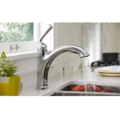 American Standard Portsmouth Single-Handle Pull-Out Sprayer Kitchen Faucet 1.5 Gpm In Polished Chrome -The Home Depot polished chrome american standard pull out kitchen faucets 4285100f15 002 a0 1000