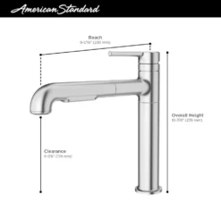 American Standard Studio S Single-Handle Pull-Out Sprayer Kitchen Faucet With Dual Spray In Polished Chrome -The Home Depot polished chrome american standard pull out kitchen faucets 4803100 002 40 1000