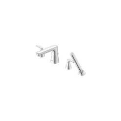 American Standard Aspirations 2-Handle Deck Mount Roman Tub Faucet With Hand Shower In Polished Chrome -The Home Depot polished chrome american standard roman tub faucets t061901 002 1d 1000