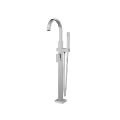 American Standard Contemporary Single-Handle Floor-Mount Roman Tub Faucet With Hand Shower For Flash Rough-In Valves In Polished Chrome -The Home Depot polished chrome american standard roman tub faucets t184951 002 40 1000