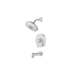 American Standard Aspirations Single-Handle Wall Mount Tub And Shower Trim In Polished Chrome - 1.75 GPM (Valve Not Included) -The Home Depot polished chrome american standard shower bathtub trim kits tu061508 002 40 1000