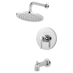 American Standard Studio S Water Saving 1-Handle Tub And Shower Faucet Trim Kit For Flash Valves In Polished Chrome (Valve Not Included) -The Home Depot polished chrome american standard shower bathtub trim kits tu105508 002 40 1000