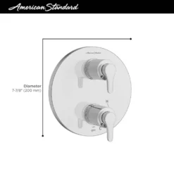 American Standard Studio S 2-Handle Wall Mount Diverter Valve Trim Kit In Polished Chrome (Valve Not Included) -The Home Depot polished chrome american standard shower bathtub trim kits tu105740 002 66 1000