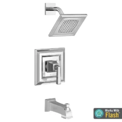 American Standard Town Square S Tub And Shower Faucet Trim Kit For Flash Rough-in Valves In Polished Chrome (Valve Not Included) -The Home Depot polished chrome american standard shower bathtub trim kits tu455502 002 a0 1000