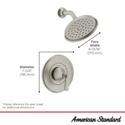 American Standard Rumson Single-Handle 1-Spray Shower Faucet With 1.8 GPM In Polished Chrome Valve Included -The Home Depot polished chrome american standard shower faucets 7417501 002 c3 1000