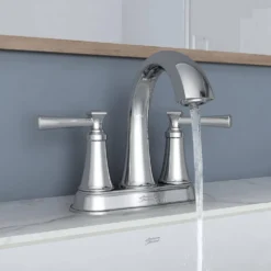 American Standard Rumson 4 In. Centerset Bathroom Faucet And Single-Handle 1-Spray Shower Faucet In Polished Chrome (Valve Included) -The Home Depot polished chrome american standard shower faucets rumsonsocentrch 1f 1000