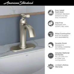 American Standard Rumson Single Hole Bathroom Faucet And Single-Handle 1-Spray Shower Faucet In Polished Chrome (Valve Included) -The Home Depot polished chrome american standard shower faucets rumsonsomonoch 1d 1000